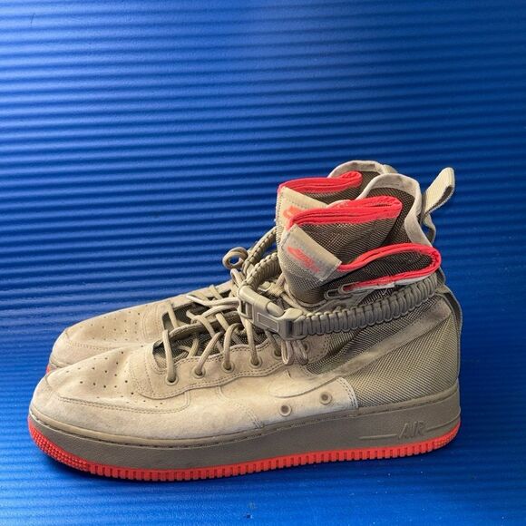 Size 13- Men’s Nike Special Force AF1 Khaki Sneaker Boots RARE 864024-205 - Picture 2 of 8